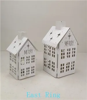 House Christmas Lantern Centerpiece Decor